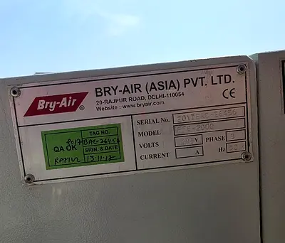Bry-Air FFB-2000 Desiccant Dehumidifier