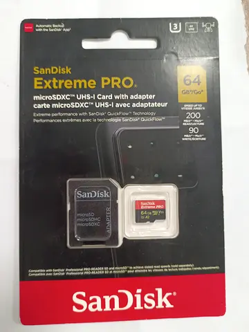 Sandisk Extreme pro with adapter 64 gb