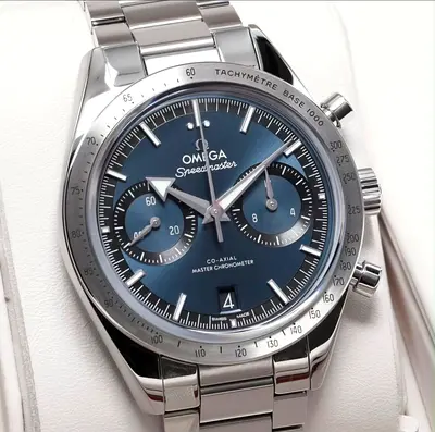 Omega Speedmaster Co‑Axial Master Chronometer Stainless Steel Men’s Watch, Blue Dial