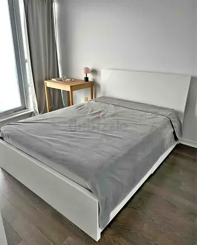IKEA MALM Queen Size Bed + 2 Storage Drawers + Mattress