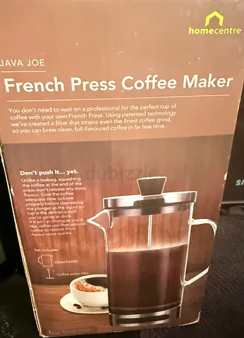 French Press Coffee Maker - Glass Plunger Pot (Brand new in box)