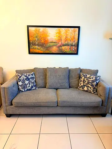 6 pieces Living room: 3 seats sofa + 2 seats sofa + Recliner + 3 Tables