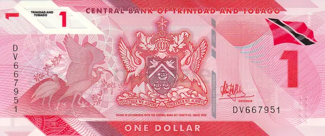 TRINIDAD TOBAGO 1 DOLLARS BANKNOTE 2020