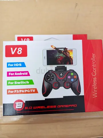 V8 Wireless Gamepad – 5.0 Bluetooth Controller for iOS, Android, Switch, PS3, PS4, PC  TV
