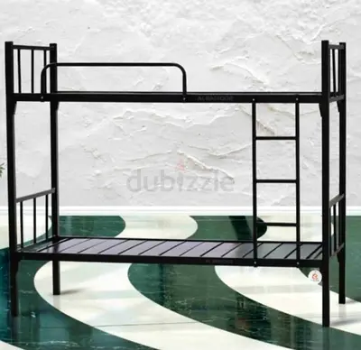 Metal Bunk Bed Frame - Sturdy Black Double Decker Bed