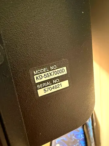 Sony KD-55X7000D 55-inch LED TV - Used (Model sticker shown)