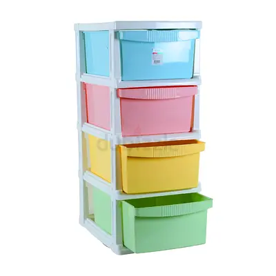 Lulu 4-Drawer Plastic Storage Cabinet AED 40