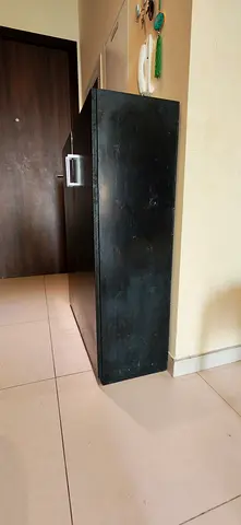 Shoe Cabinet for sale— Black Color slim storage unit, good condition