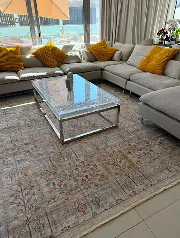 Large vintage-style Persian rug in neutral tones — excellent condition 400 X 300 cm PAN HOME