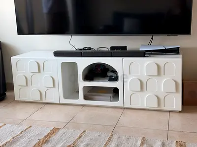 Modern White TV Unit