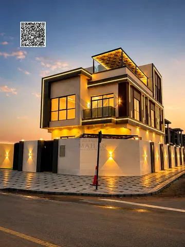 فيلا زاوية أنيقة | 6 غرف نوم رئيسية | تصميم عصري | رسوم التسجيل والكهرباء والماء مشمولة | تشطيبات فاخرة للغاية | ملكية حرة | تصميم واسع | جاهزة للسكن | إمكانية التمويل العقاري | سهولة الوصول إلى الطري