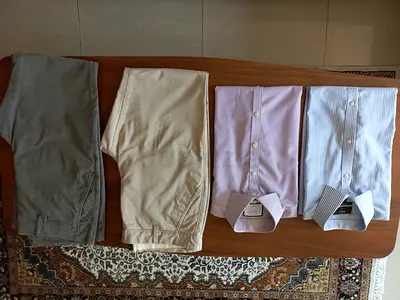 Mens clothing (trousers and shirts)