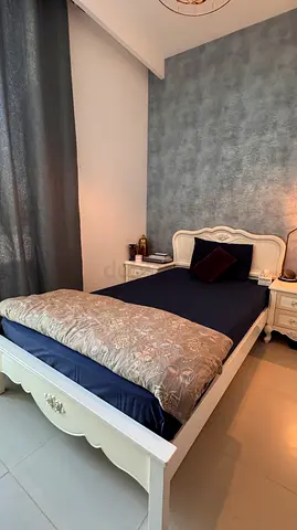 Twin Bed WITH Mattress and 2 Side Tables