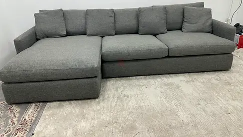 Like new condition cratebarrel grey color sofa