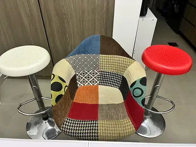 Stool and Chair and foldable table