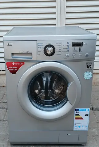 LG Front Load Washing Machine 8kg Silver - Good Working Condition