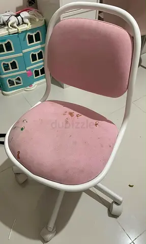Pink kids IKEA swivel chair