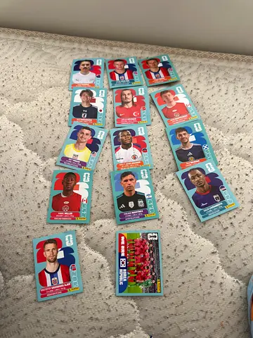 Collection of FIFA World Cup player trading cards - assorted players