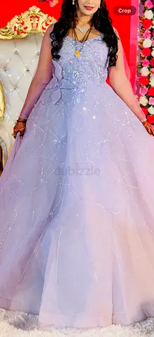 Lilac ball gown dress - size approx UK 10-12, worn once