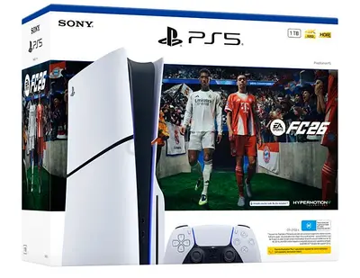 USED Sony PlayStation 5 Console (PS5 Slim disc edition with fc26 disc (disc is new)) - 1TB