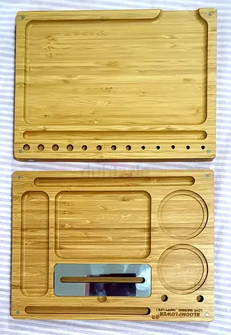 RAW BackFlip Bamboo Rolling Tray