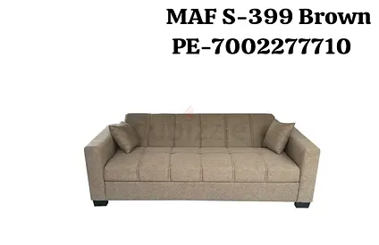 Brown 3-Seater Fabric Sofa MAF S-399 in Good Condition