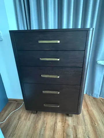 Crate Barrel Gwen 5-Drawer Chest | Mango Wood Dresser