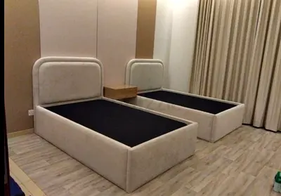 Matching Twin Single Bed Set with Padded Headboards