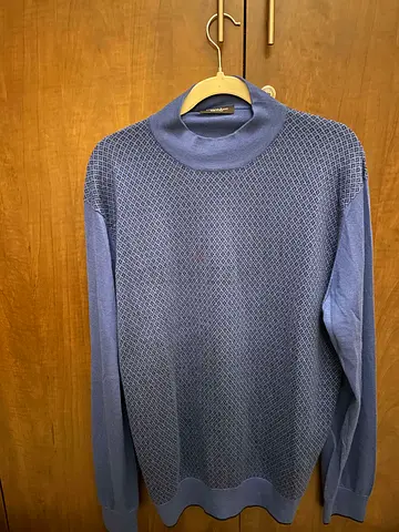 stefano ricci sweater cashmere silk blend blue
