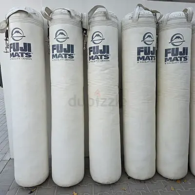 Set of 4 Fuji heavy punching bags and Fuji Tatami mats - used good condition