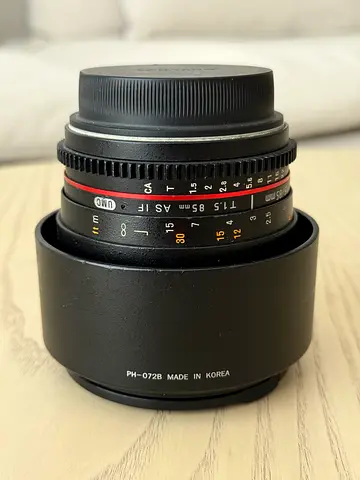 Samyang 85mm T1.5 Cine Lens – Canon EF – Like New