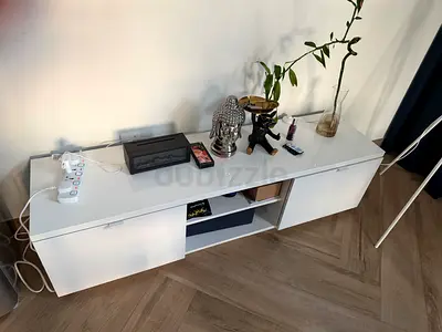 White low TV cabinet / media console in good condition