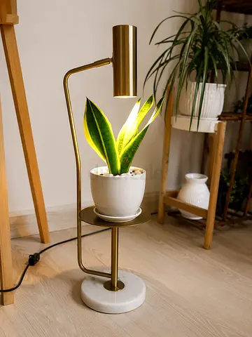 Metal Lamp with Marble Base