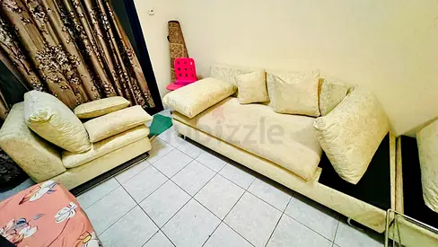 Beige 3-seater Sofa with Single Armchair - Good Condition
