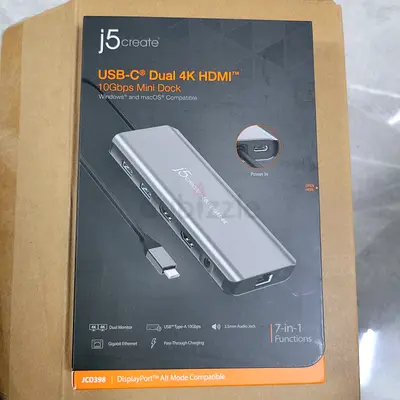 j5CREATE USB-C DUAL 4K HDMI 10GBPS MINI DOCK (JCD398-5A) SPACE GRAY