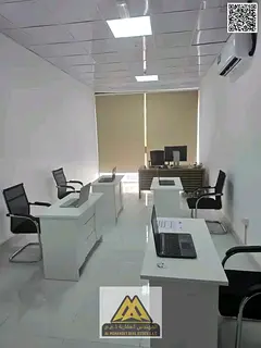 Various office spaces with a meeting room inside a comprehensive business center in the Mushrif area