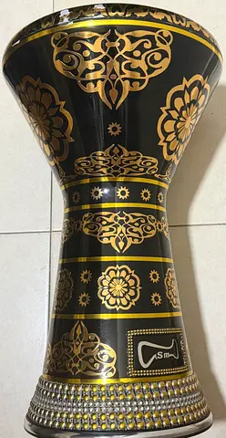 Set of three decorative darbuka doumbek drums - used, good condition