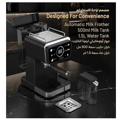 LePresso 20 Bar Hot Cold Espresso Coffee Machine with Milk Frother