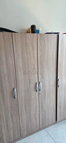 Light Wood Finish Four Door Wardrobe