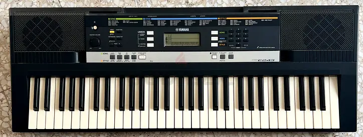 Electronic keyboard Yamaha PSR E243. Used. 5 years old