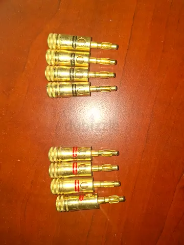 Profigold 24K Gold Plated Banana Plugs with high Quality Speaker Cables