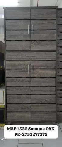 MAF 1526 Sonama Oak Wardrobe - Tall Double Door Storage