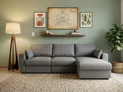 Comfortable L-Shape Sofa Bed
Perfect for Home  Apartment
Hidden Storage
Left  Right Side Fitting
S