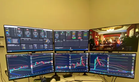 Six-Monitor Trading/Workstation Setup – 6 x 27 BenQ GW2780 27 inch 1080p FHD Eye-Care