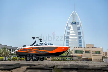 Brand New 2025 Scarab 235 LX Wake – Full Option | Black / Afterburner Orange