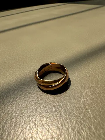 Cartier Trinity gold 18K tricolour ring in size 50 (authentic)