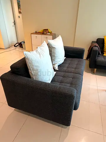 Dark grey IKEA 2-seater fabric sofa in good condition