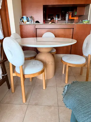 Modern Dining Table Set (Table + 4 Chairs)