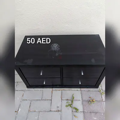 Black Drawer Unit with Four Drawers