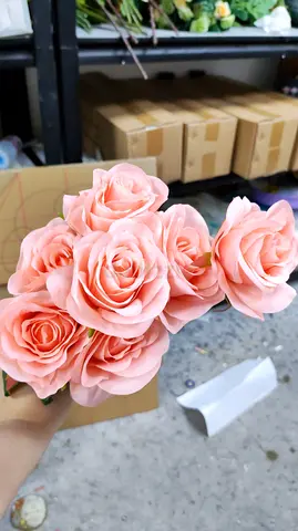 Set of Artificial Pink Rose Bouquet - Good Condition